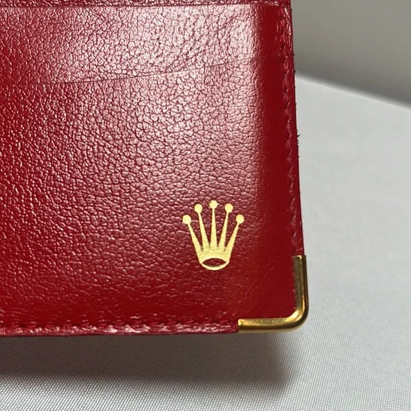 Rolex Burgundy Red Card Holder - Picture 6 of 8